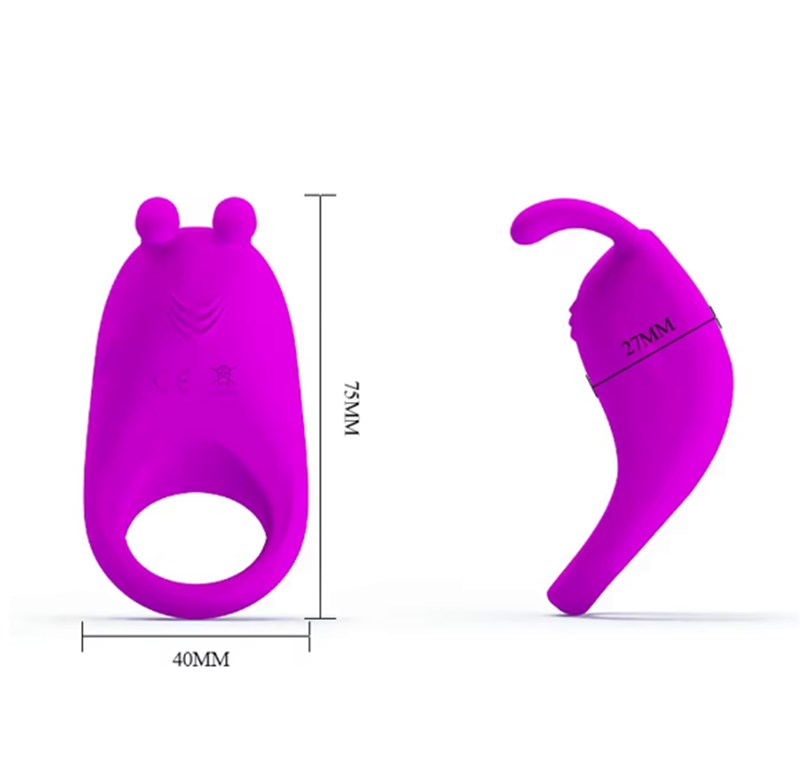 ANEL PENIANO - VIBRO - RABBIT VIBRATOR - PRETO
