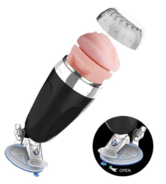 MASTURBADOR - LANTERNA COM VIBRO E VENTOSA - FORMATO DE ANUS