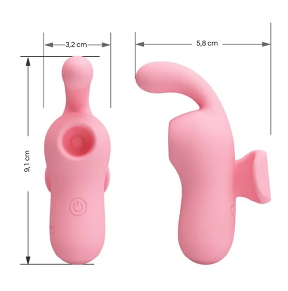 VIBRADOR DE DEDO COM SUCÇÃO - MAGIC FAIRY - PRETTY LOVE