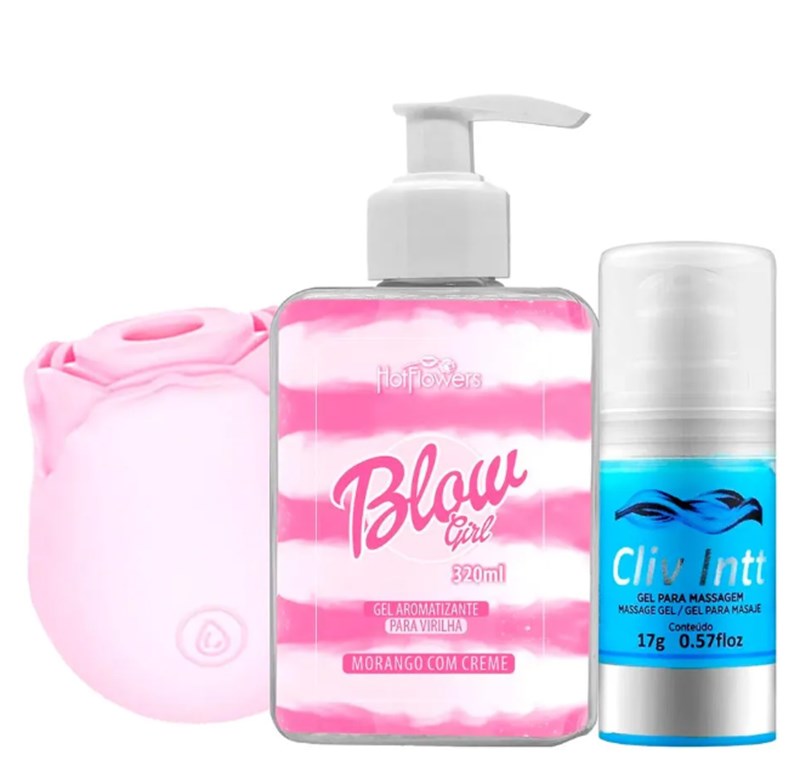 KIT PRAZER INTENSO BLOW + CLIV + SUGADOR FLOR