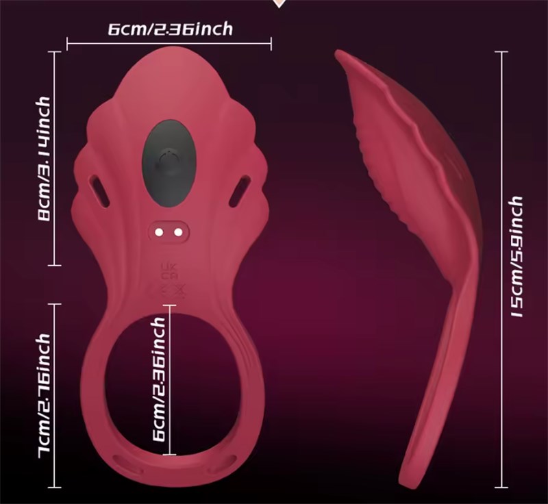 ANEL PENIANO E VIBRADOR DE CALCINHA 2 EM 1 COM CONTROLE REMOTO E APP – RECARREGÁVEL