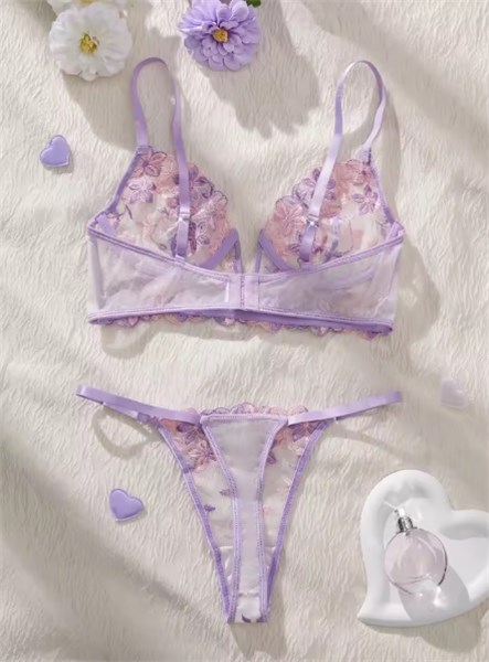 CONJUNTO ENCANTO FLORAL - LILAS