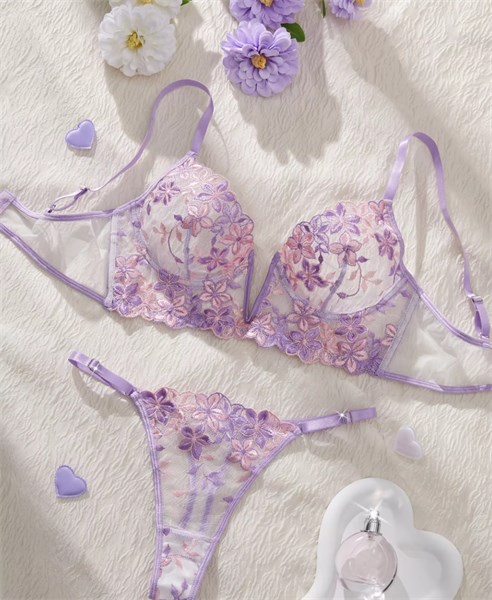 CONJUNTO ENCANTO FLORAL - LILAS