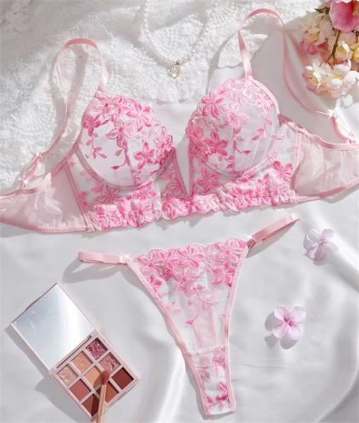 CONJUNTO ENCANTO FLORAL - ROSA