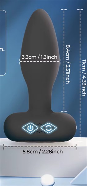PLUG ANAL / PROSTATA - POWER ROTATION 360° - PRETO