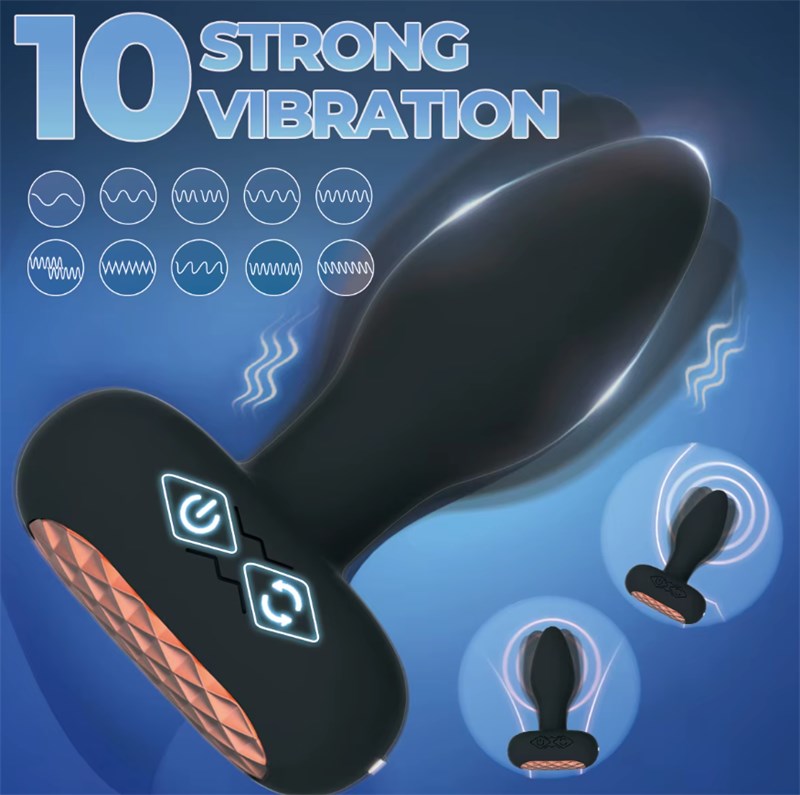 PLUG ANAL / PROSTATA - POWER ROTATION 360° - PRETO
