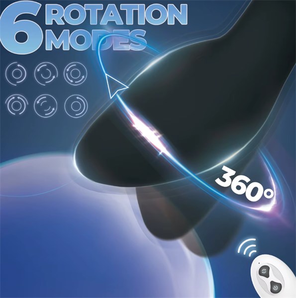 PLUG ANAL / PROSTATA - POWER ROTATION 360° - PRETO