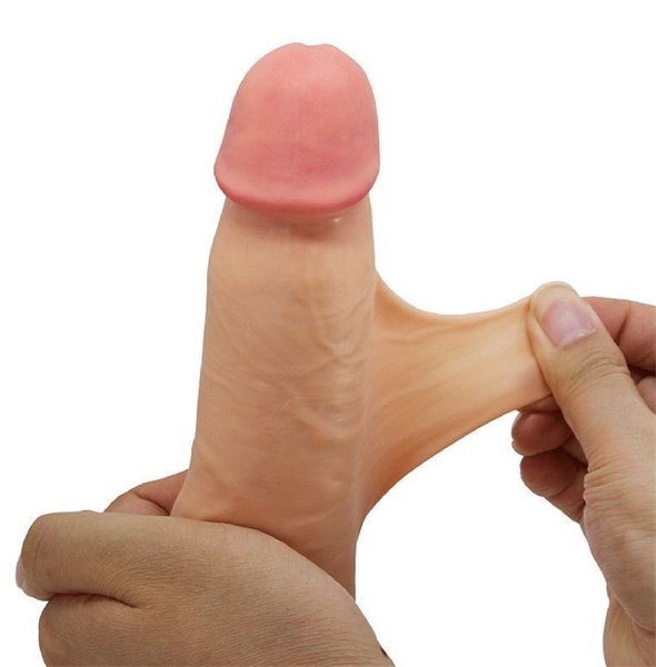 PROTESE MASTURBADORA COM VENTOSA E VERTEBRA  - KEON - 21,4X4,4CM - BEGE