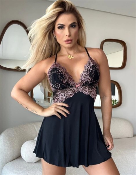 CAMISOLA - CACAU - PRETO/ROSE