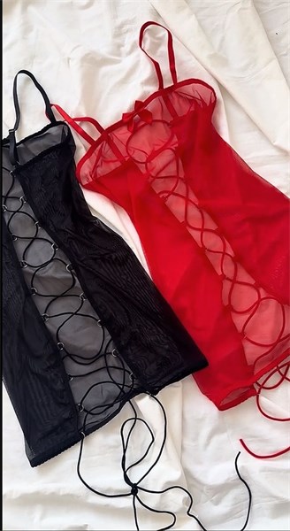 CAMISOLA - TULE AMARRAS - SEM ARO - VERMELHO