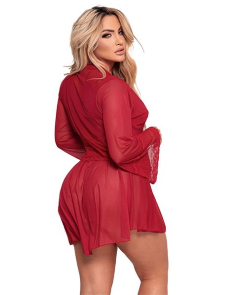 ROBE TULE - APIMENTADA - VERMELHA - TAM UN