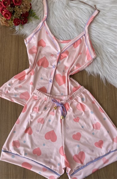 PIJAMA CURTO AMORÉ – 2 PEÇAS - SALMAO