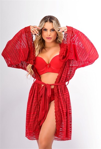 ROBE TULE - ARIANE - VERMELHO - TAM UN