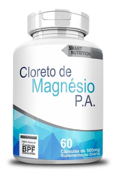 CLORETO DE MAGNESIO PA 500MG 60CAPS SMART NUTRITION