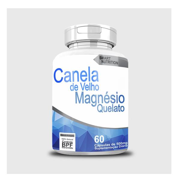 CANELA DE VELHO COM MAGNESIO QUELATO 500MG 60 CAPS SMART NUTRITION