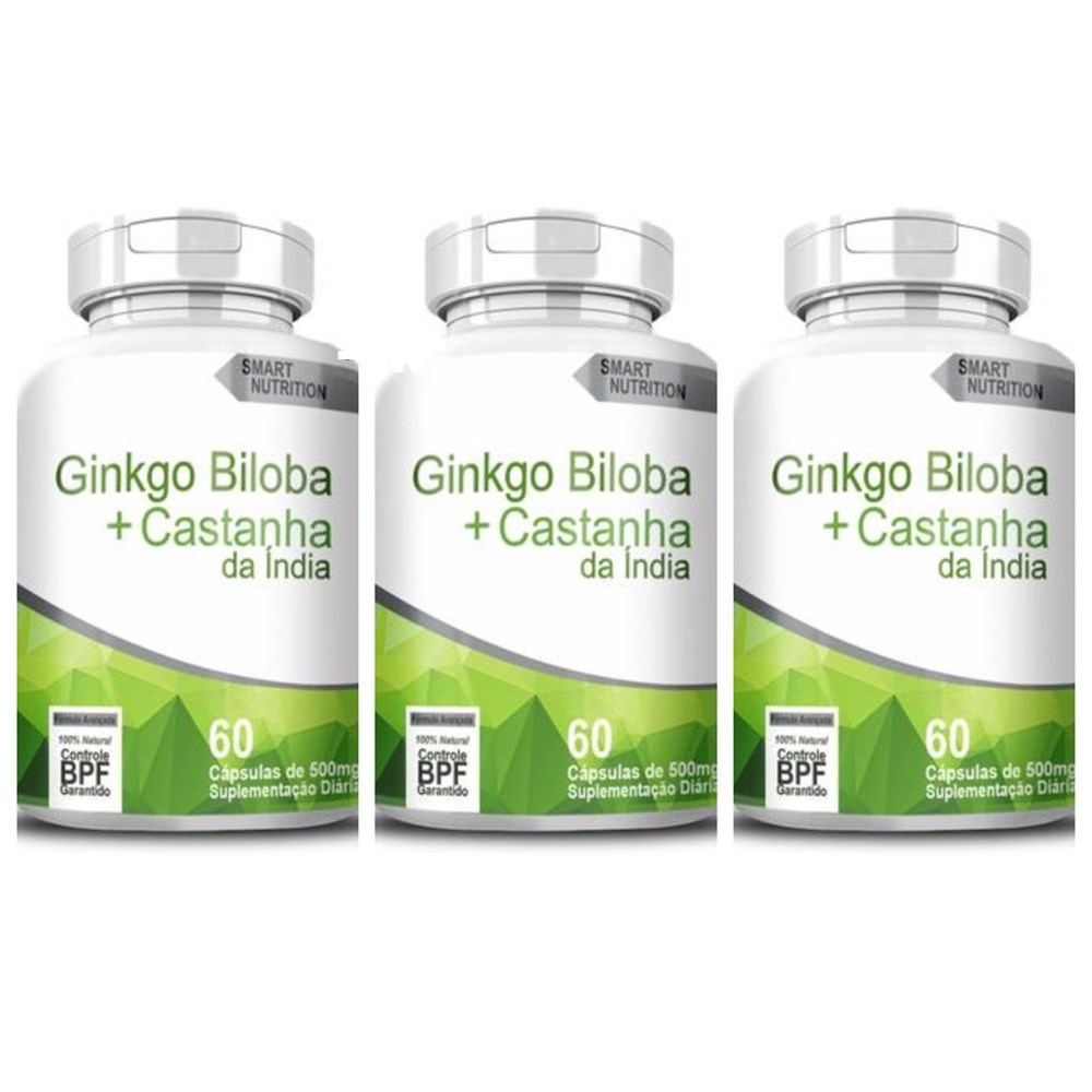 GINKGO BILOBA COM CASTANHA DA INDIA 500MG 60CAPS SMART NUTRITIOM - Meu ...