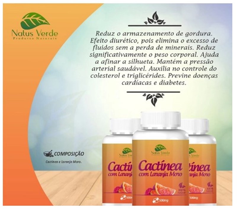 CACTINEA C/ MOROSIL 60 CPS 500MG NATUS VERDE