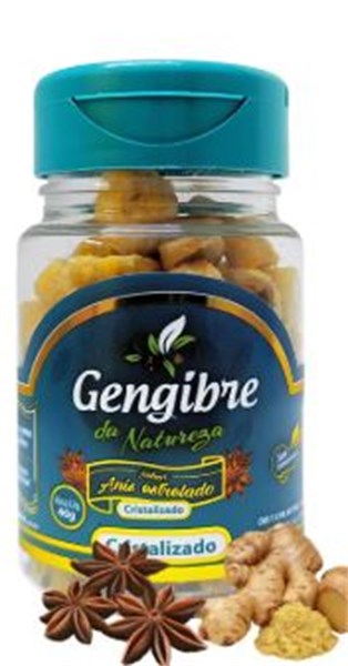 GENGIBRE CRISTALIZADO ANIS ESTRELADO 40G GENGIBRE DA NATUREZA