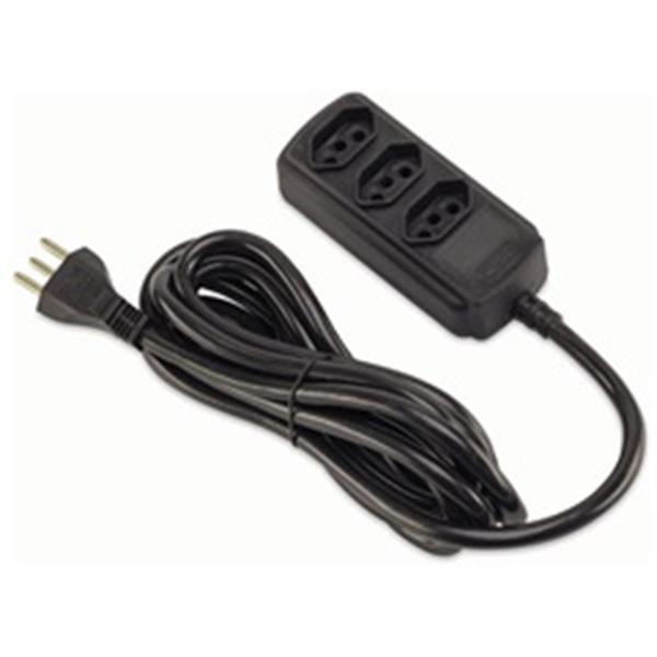 EXTENSAO TRIP.2P+T PP 0,75 PR. 5M 565 - NATICON