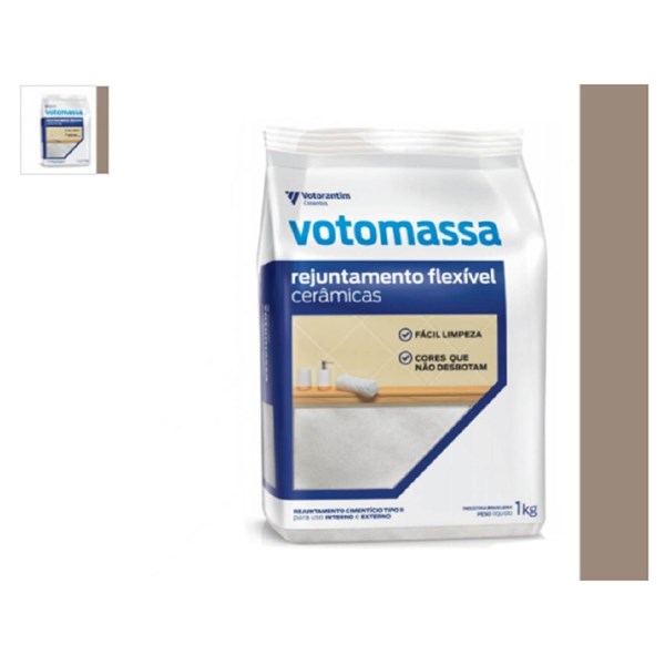 REJUNTE FLEXIVEL CINZA PLATINA TPII-1KG - VOTORANTIM