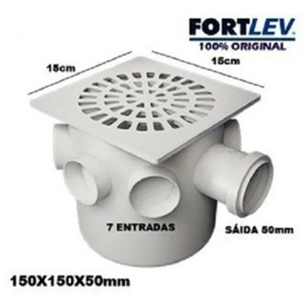 CAIXA SIF. 150X150X50 QUAD. BR - FORTLEV