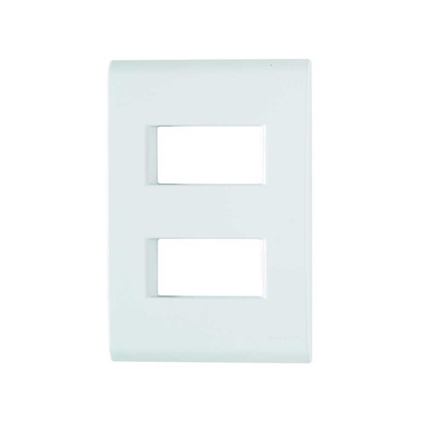 PLACA C/ SUP 4X2 2 MOD SEPAR BCO LIZ - TRAMONTINA