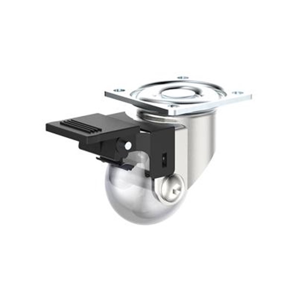 RODIZIO GEL PLACA GIRATORIA 35MM COM FREIO - PERKON