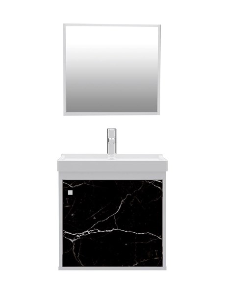 ARM. C/ ESPELHEIRA CANIS BRANCO/MARMORIZADO PRETO - CEROCHA