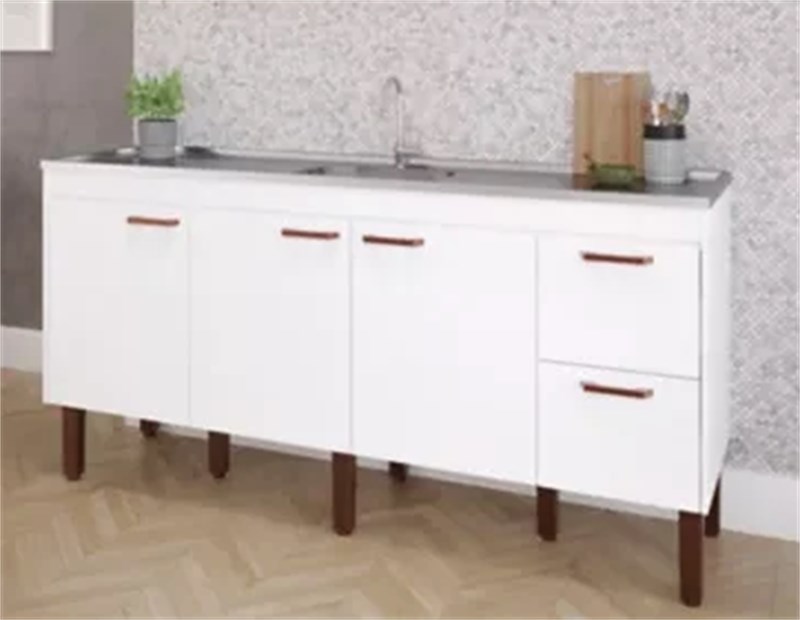 BALCAO COZ. SLIM 1,94 MT BRANCO - MGM