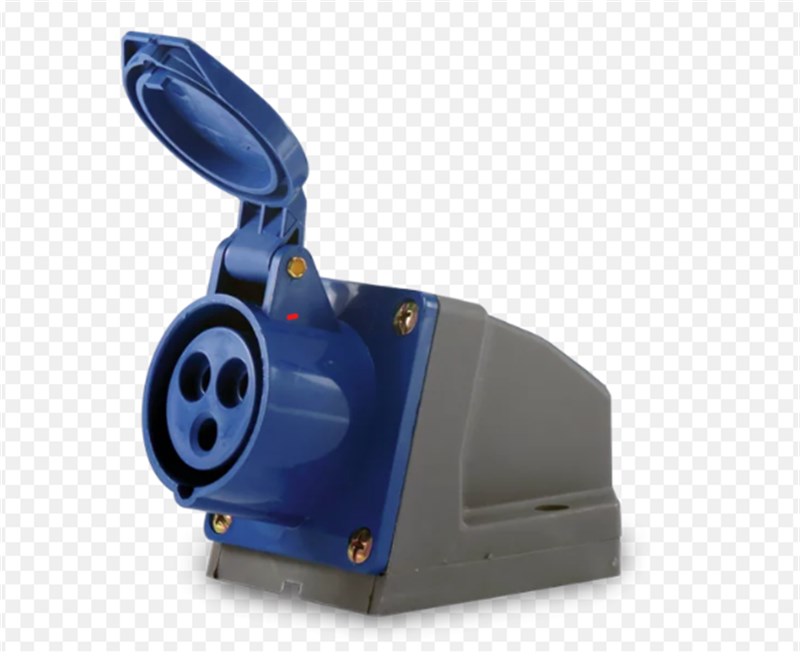 TOMADA IND 32A SOB 2P+T 220V AZUL 6H TSS 3206