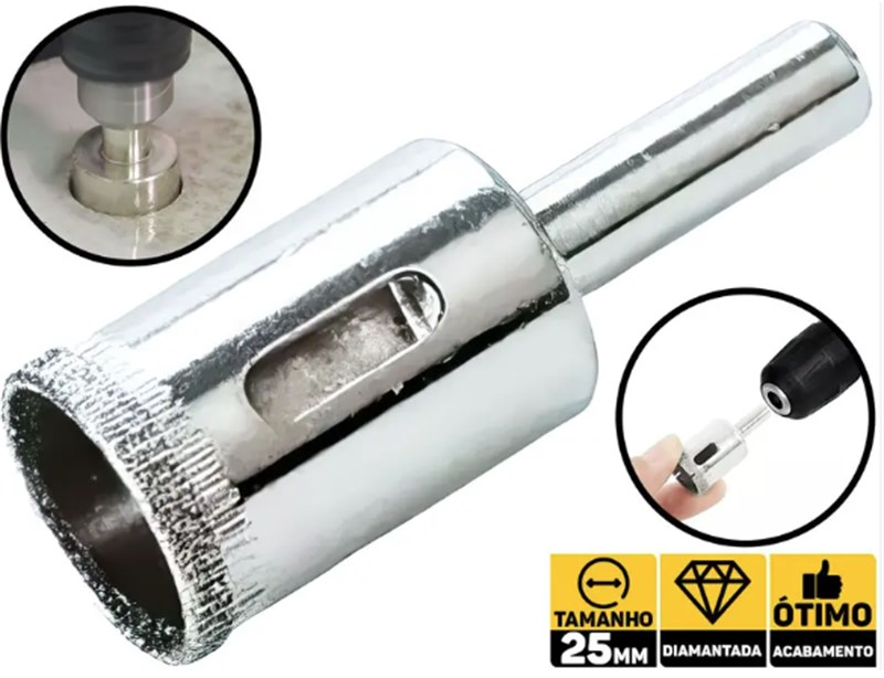 SERRA COPO DIAMANTADA PORCELANATO/VIDRO 12MM 3389 - LOTUS