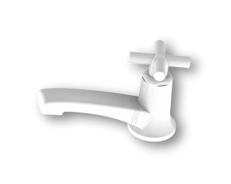 TORNEIRA PLAST. LAV. MESA FIXA SIENA BRANCA - VALEPLAST 47172