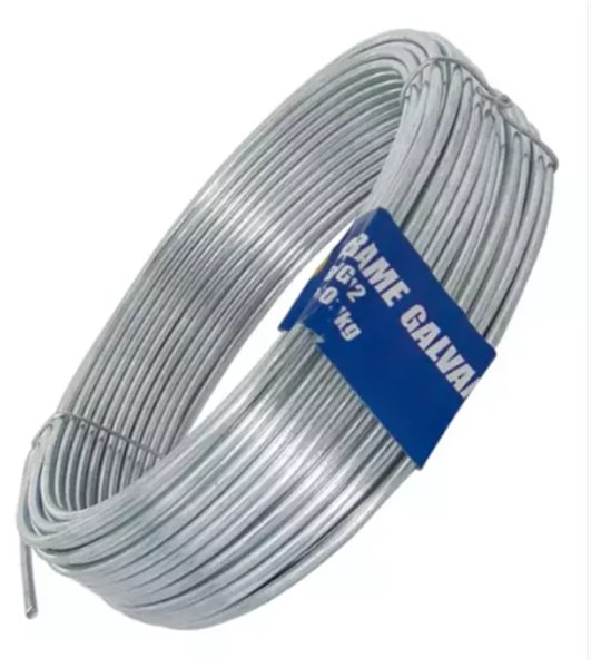 ARAME GALVANIZADO N.18 1,24MM C/1KG (105,36M/KG)  - GUEPAR