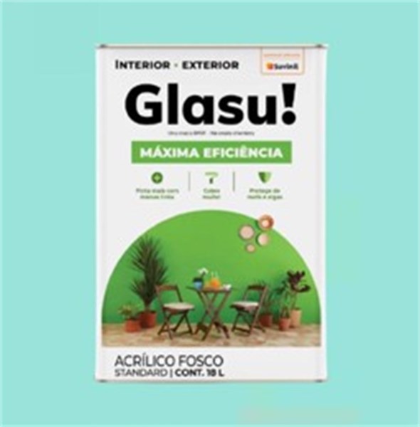 TINTA ACR ECON 18L VERDE PISCINA FOSCO MAXIMA EFICIENCIA - GLASU