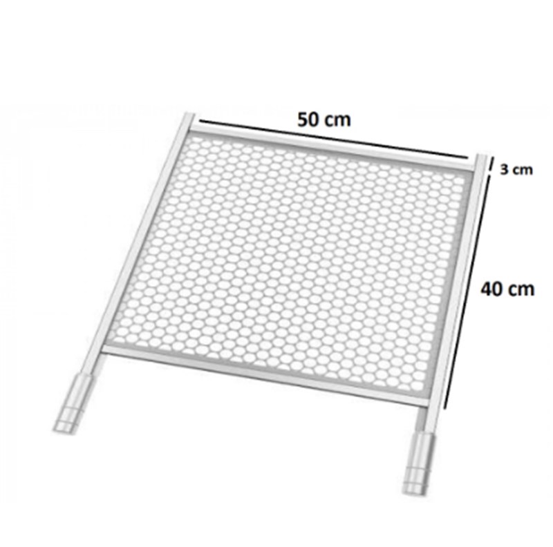 GRELHA CHURRASQUEIRA INOX 40X50CM - CHURRASQUEIRA VM