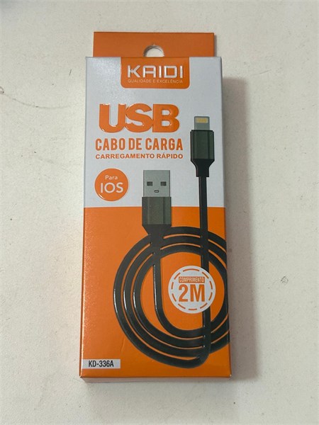 CABO RAPIDO USB 2000MM TYPE LIGHTNING IPHONE - KAIDI