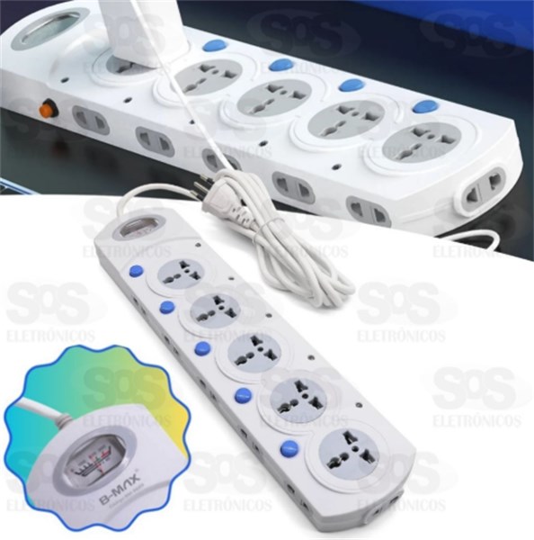 FILTRO DE LINHA 16 TOMADAS BIVOLT 3M - B-MAX BM-8689