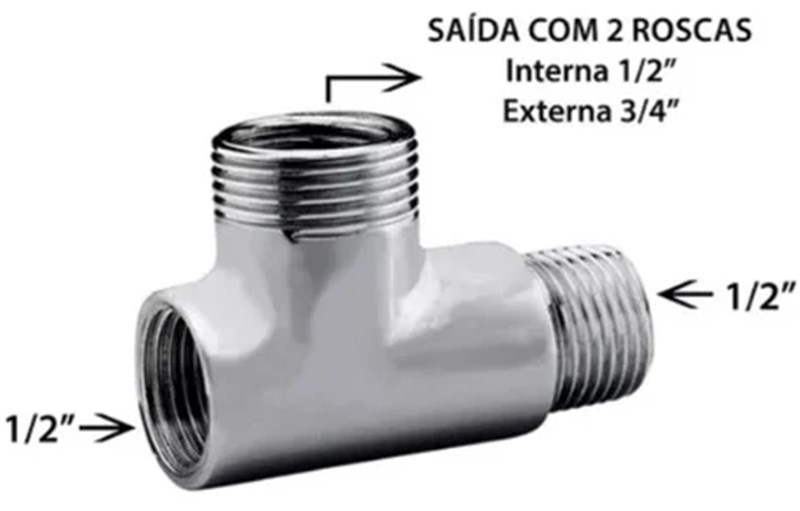 ADAPTADOR P/ FILTRO TEE MACHO 3/4X1/2