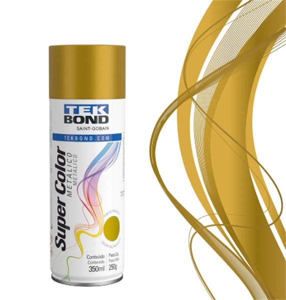 SPRAY USO GERAL OURO METALICO 350ML - TEKBOND