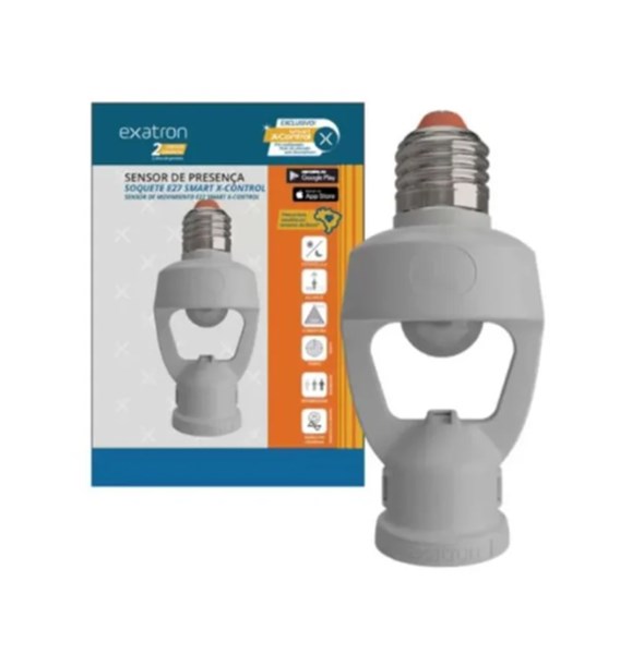 SENSOR PRESENÇA P/SOQ. E-27 - EXATRON