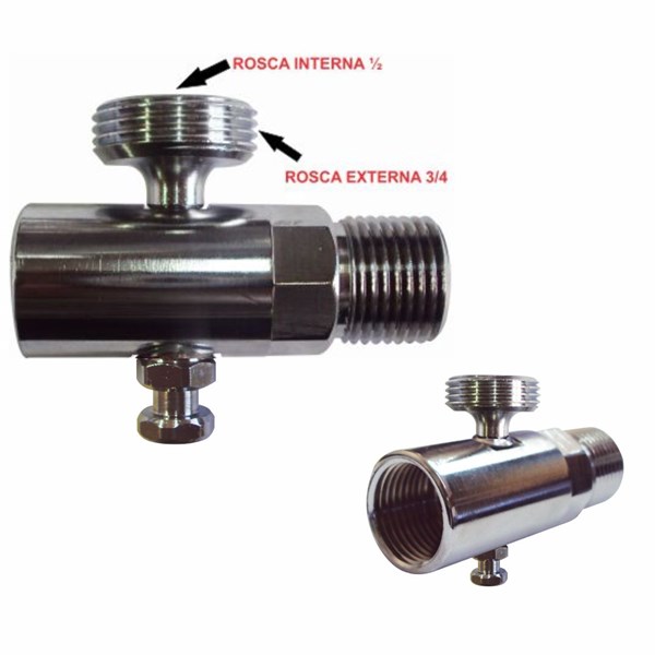 ADAPTADOR P/ FILTRO 1/2 C/ SAIDA 3/4 (ROSCA) COM REGISTRO INTEGRADO - REPACAR 477