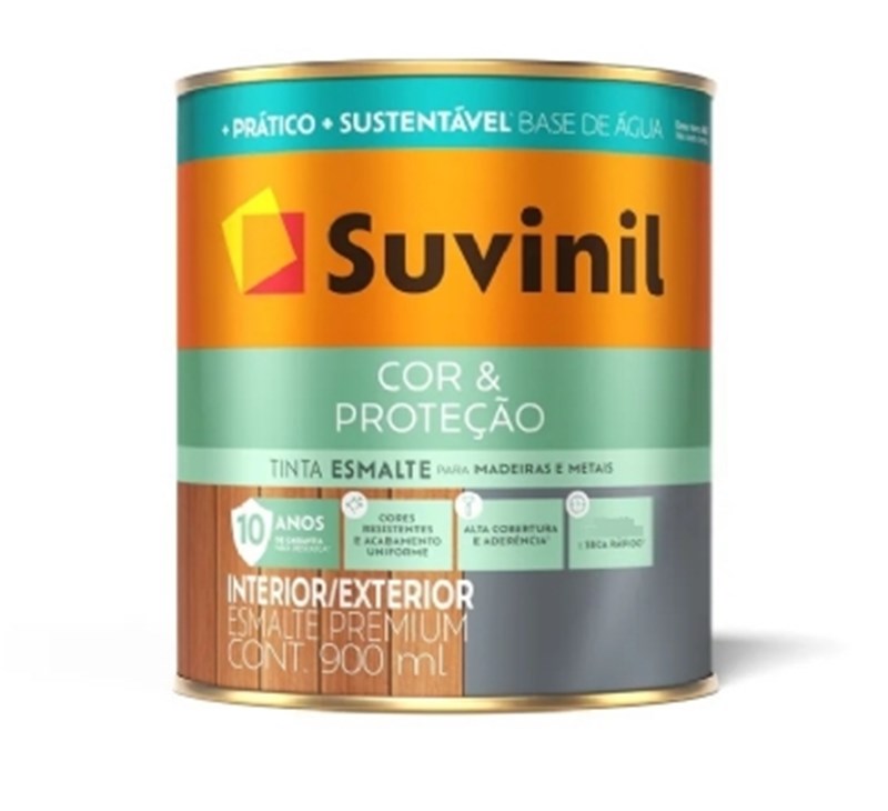 SUVINIL ESMALTE COR E PROT BASE AGUA BRIL BRANCO 0,9 L