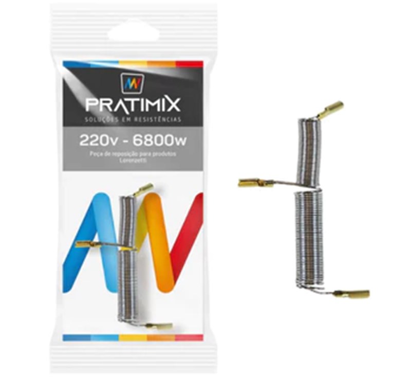 RESISTENCIA 220 X 6800W 4T P TRAD/LOREND LORENZET TIPO L - PRATIMIX
