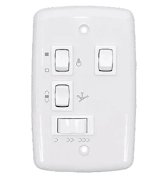 CONTROLE VENT TETO C/ CAPAC 3 VEL + 2 LAMP 127V
