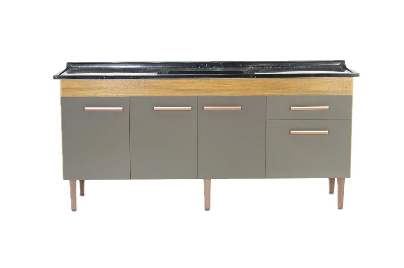 BALCAO COZ. VALEN 1.74 FREIJO/CINZA FOSCO - CORSO