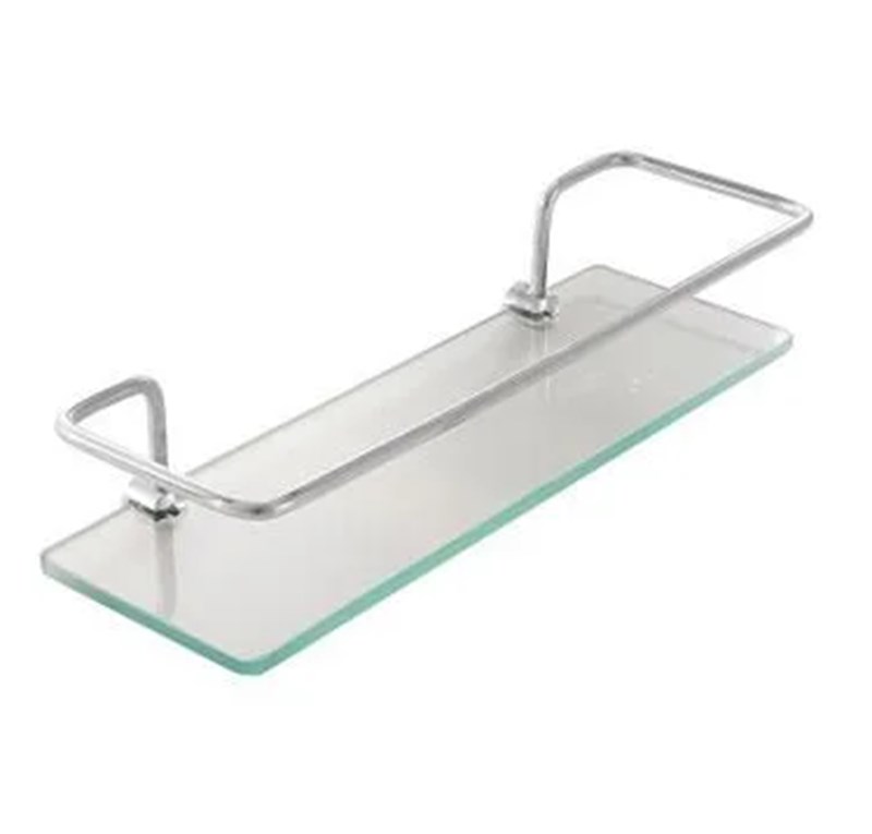 PORTA SHAMPOO VIDRO RETO INCOLOR - IVAI METAIS