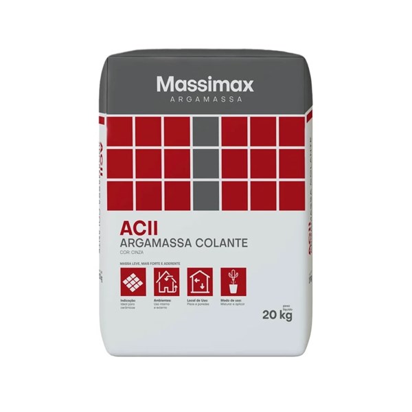 AC2 ARGAMASSA CERAMICA INT. EXT 20 KG - MASSIMAX