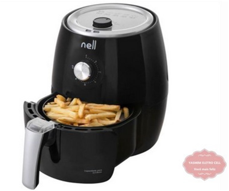 Fritadeira Elétrica sem Óleo/Air Fryer Nell Smart - Preto 2,4L com Timer 220V