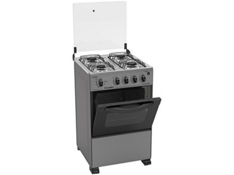 Fogão 4 Bocas Inox Esmaltec Acendimento Automático - 4Q Caribe