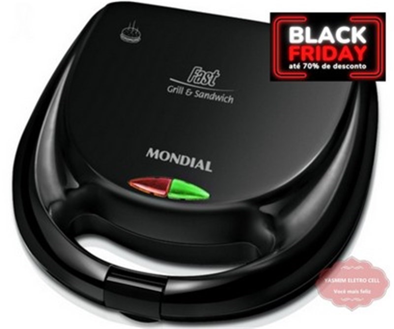 Sanduicheira Mondial Fast Grill e Sandwich - S-12 780W com Alça Fria